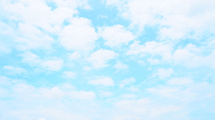 Beautiful blue sky and white clouds in vintage tone for background and wallpaper Natural and inspirational concept