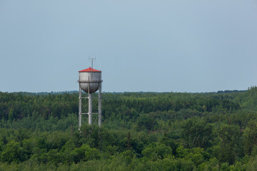 Water Tower Above The Trees