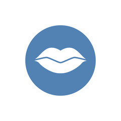 Vector icon of the lips. Vector. Flat design.