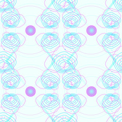 abstract lines and circles in blue-violet tones