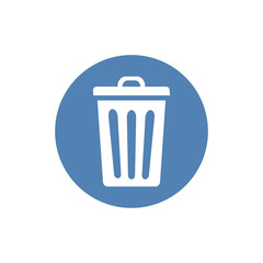 Trash bin icon. Flat vector illustration EPS 10