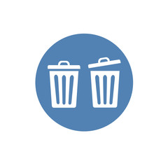 Trash bin icon. Flat vector illustration EPS 10