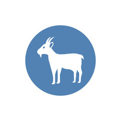 Goat logo icon design. Flat vector illustration EPS 10