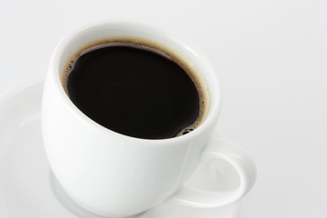 cup of coffee on white background