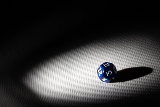 Spotlight on 12 sided dice