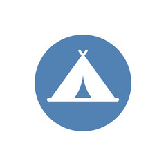 Camping tent symbol icon. Stock vector illustration flat design style. EPS10.