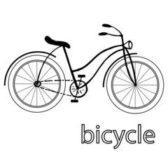 graphic drawing of a bicycle