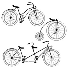 graphic drawing, bike set