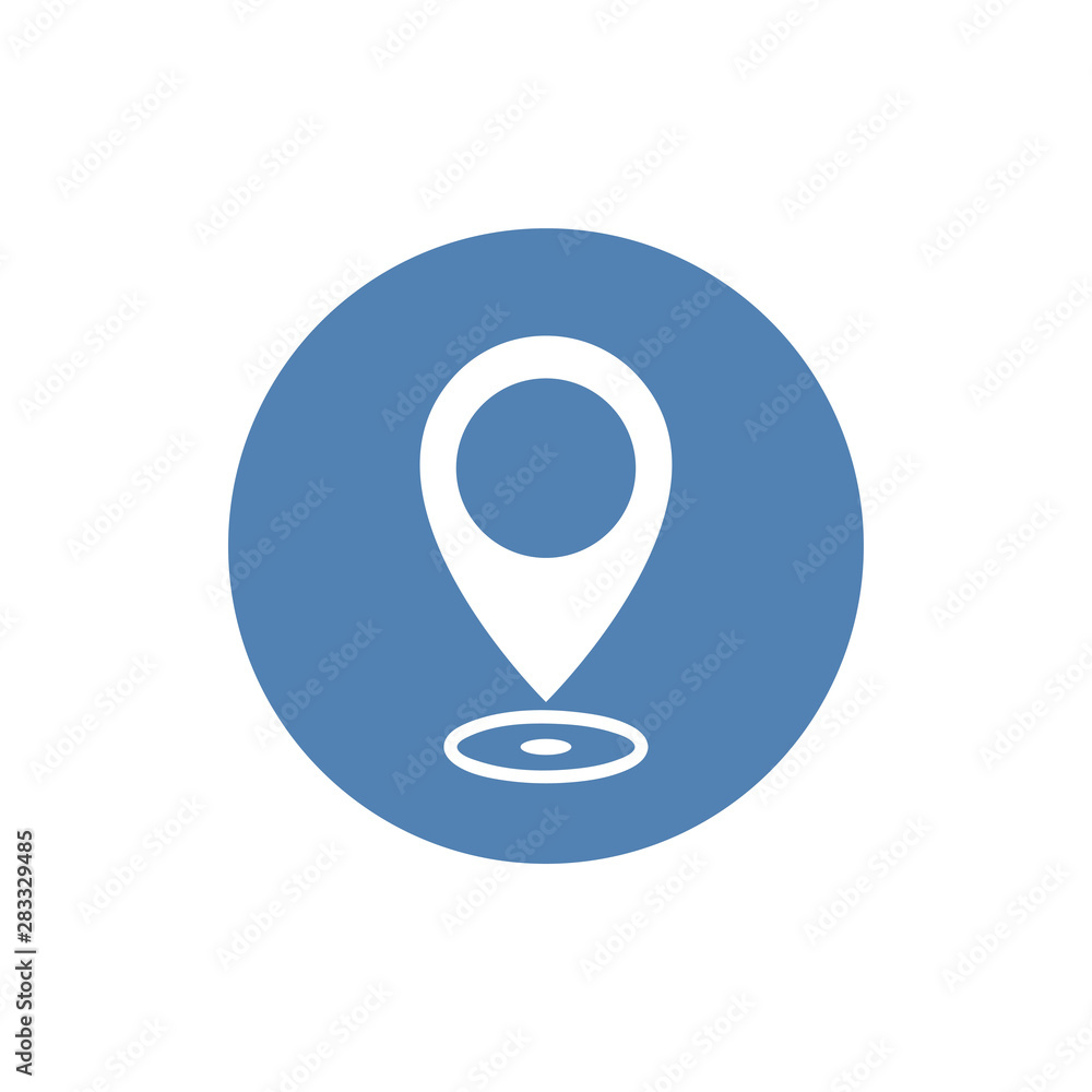 Aufkleber map pointer icon. gps location symbol. flat design style. vektor eps 10.
