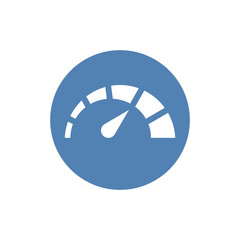 The tachometer, speedometer and indicator icon. Performance measurement symbol. Flat Vector illustration