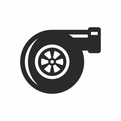 Turbocharger icon isolated on a white background
