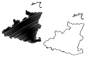 Sancti Spiritus Province (Republic of Cuba, Provinces of Cuba) map vector illustration, scribble sketch Sancti Spiritus map