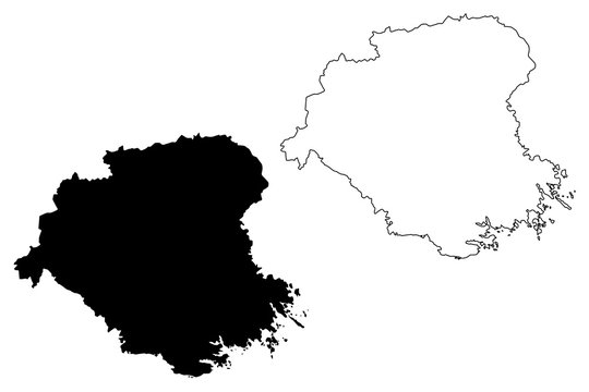 Sodermanland County (Counties of Sweden, Kingdom of Sweden) map vector illustration, scribble sketch S&ouml;dermanland (S&ouml;rmlands l&auml;n, S&ouml;rmland) map