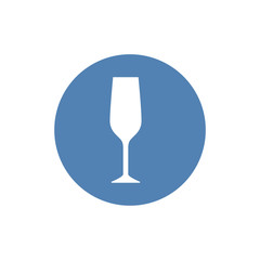 Champagne glass icon, vector illustration design. Drinks collection.