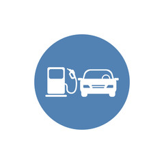 fuel station, isolated icon on white background, auto service, car repair