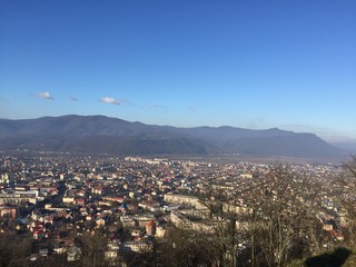 aerial view of the city