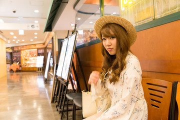 Berry cute Japanese young woman.