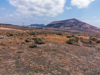 Volcán La Atalaya en Lanzarote. Islas Canarias. España. Europa.