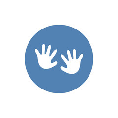 Vector prints of children's hands icon. Trendy modern vector symbol for web site design or mobile app.