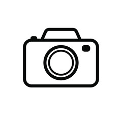 Photo camera vector icon, line icon
