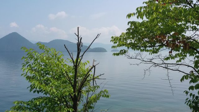 夏の洞爺湖 ４K空撮 / 北海道の観光イメージ