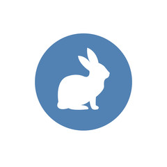 Obraz premium Easter Bunny icon. Rabbit silhouette isolated on white. Vector