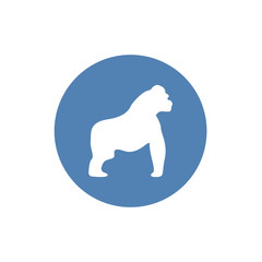 Gorilla silhouette. Gorilla icon. Trendy modern vector symbol for web site design or mobile app.