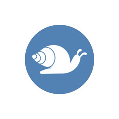 Naklejka premium Snail Icon. Flat illustration isolated vector sign symbol