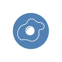 Obraz premium Fried Egg Icon. Flat vector illustration on white background. EPS 10