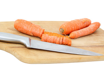 carrots on white background