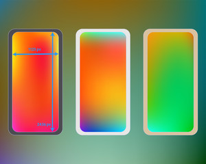 Mesh, multicolor phone backgrounds kit.