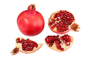 pomegranate isolated on white background