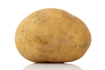 fresh raw potato isolated on white background