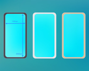 Mesh, cyan colored phone backgrounds kit.