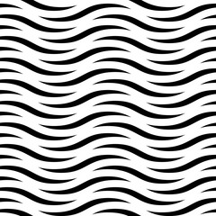 op art wave pattern. seamless vector background.