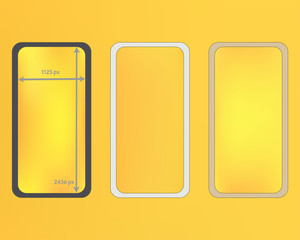 Mesh, yellow colored phone backgrounds kit.
