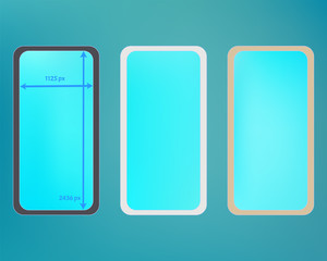Mesh, cyan colored phone backgrounds kit.