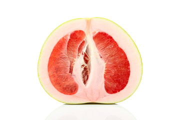 slice of grapefruit isolated on white
