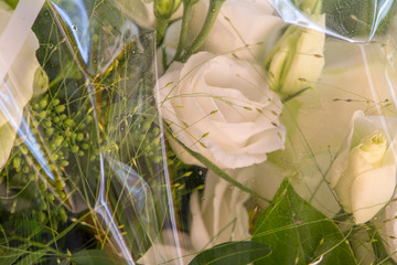Verpackter Blumenstrauss