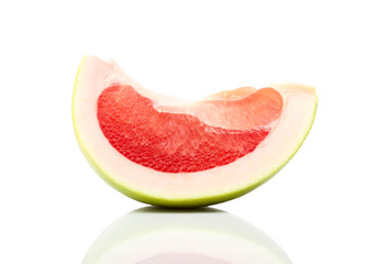 slice of grapefruit isolated on white background