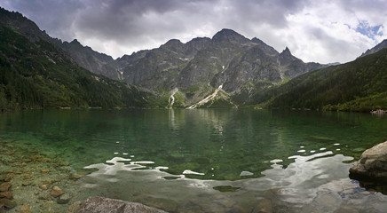 Panorama Morskie Oko - Dramatyczna - Rysy, Mnich, Tatry Wysokie, Mięguszowiecki Szczyt © Ola i Eryk