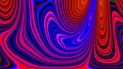 Melting colored stripes.