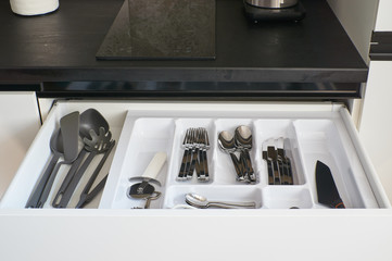 Cutlery in the kitchen drawer