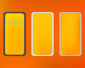 Mesh, orange red colored phone backgrounds kit.