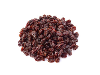 Dried raisins isolated on white background