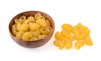 macaroni pasta isolated on white background