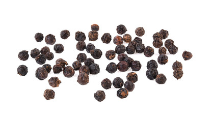 Black pepper isolated on white