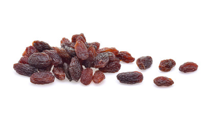 Raisins isolated on white background