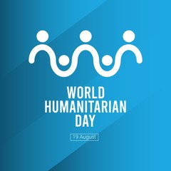 World humanitarian day vecto template. Design for greeting cards or print.