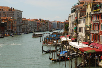 Fototapeta na wymiar View from Rialto Bridge, Venice, Italy